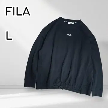 FILA 구제 의류 90s 크루넥 맨투맨 트레이닝복 자수 밑단 드로스트