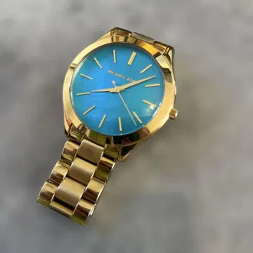 MICHAEL KORS 골드 블루 손목시계