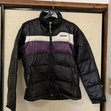 Marmot 다운 자켓 블랙/보라색/화이트