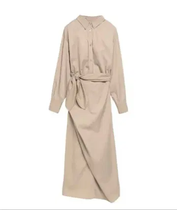 [ anuans ] 셔츠 원피스 FREE 베이지 여성용