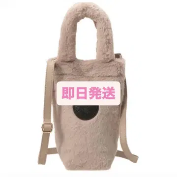 STARBUCKS 홀리데이 2025 보틀 숄더백 퍼 베이지