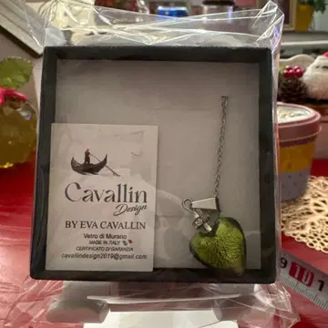Cavallin Design 무라노 유리 하트 목걸이