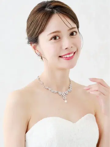 annanwedding 지르코니아 목걸이 세트 귀찌 NN02