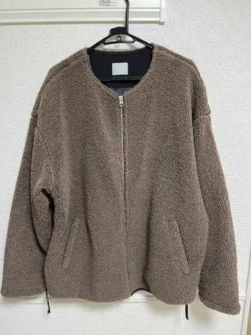 LOWRYS FARM 보아 노카라 지퍼 자켓 L 남성용 브라운