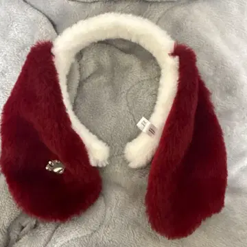 스누피 귀달이 머리띠 빨간색/화이트