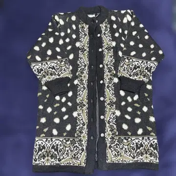 안감 부착 롱 니트 가디건