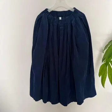 prit 코듀로이 플레어 스커트 네이비