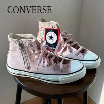 CONVERSEALLSTAR 하이컷 스니커즈 꽃무늬 자수 24 핑크