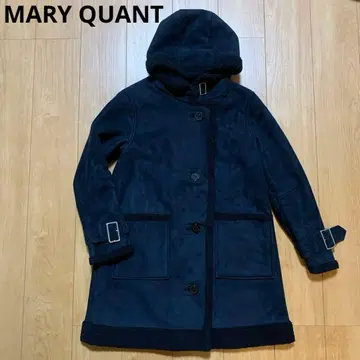 MARY QUANT 마리콴트 페이크 무스탕 후드 보아 코트