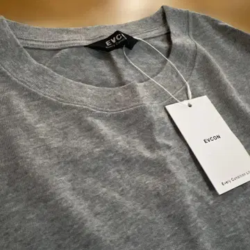 EVCON 그레이 긴팔 티셔츠