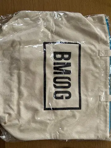 BMSG 로고 지퍼 토트백 아쿠아