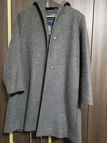 la.f. 후드 부착 그레이 코트 2S
