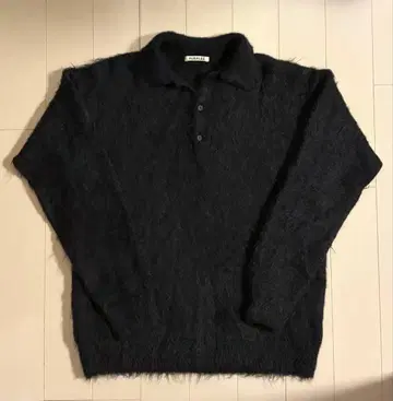 AURALEE / Mohair Knit Polo 사이즈 5