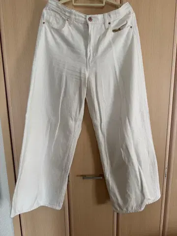 GAP 화이트 와이드 팬츠 30 10R