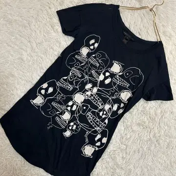 MARC BY MARC JACOBS 해골 프린트 셔츠 블랙 XS
