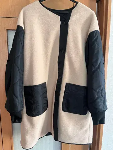 FREAK'S STORE 플리스 자켓 F 사이즈 크림 블랙