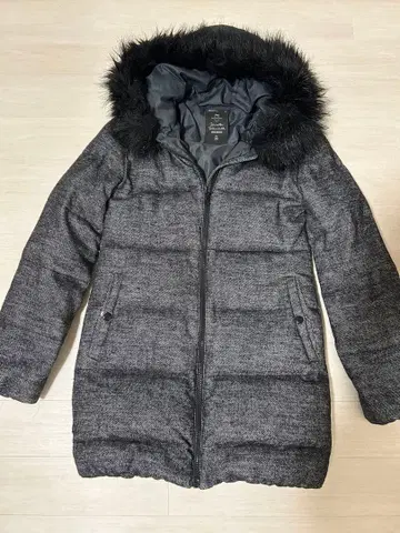 GAP 후드 부착 다운 자켓 XS 그레이