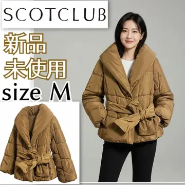 미사용 새상품 SCOTCLUB 벨트 포함 충전솜 다운 자켓 M 샤이니