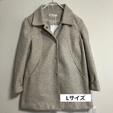 체스터 코트 여성용 L 사이즈 베이지 가을 겨울