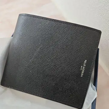 PELLE MORBIDA 블랙 이단 접이식 지갑