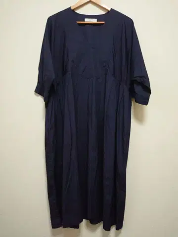 홈스펀 네이비 셔츠 원피스