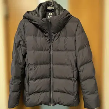 UNIQLO 후드 부착 다운 자켓 S 블랙