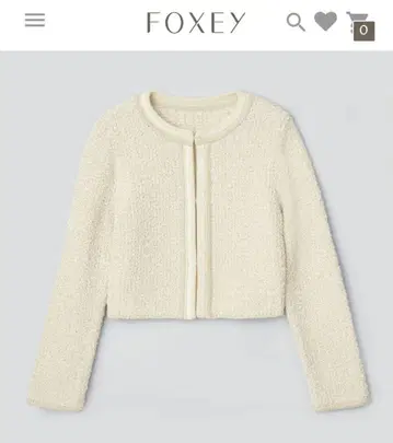 폭시 니트 자켓 'Vivana' 38 아이보리