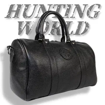 헌팅월드 미니 보스턴 백 가죽 블랙 시보 가죽