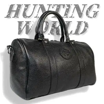 헌팅월드 미니 보스턴 백 가죽 블랙 시보 가죽