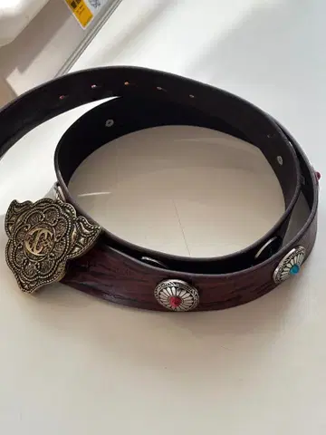 천연 가죽 콘초 벨트