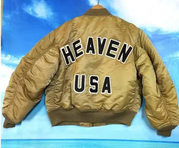 HEAVEN USA MA-1 플라이트 자켓 골드 리버서블 M
