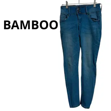 BAMBOO 라이트 블루 스키니 데님 청바지