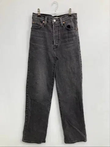 Levi's RIBCAGE STRAIGHT ANKLE 블랙 데님 26