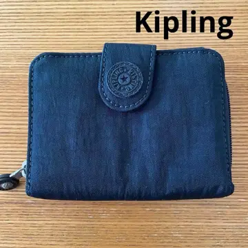 키플링 네이비 나일론 접이식 지갑