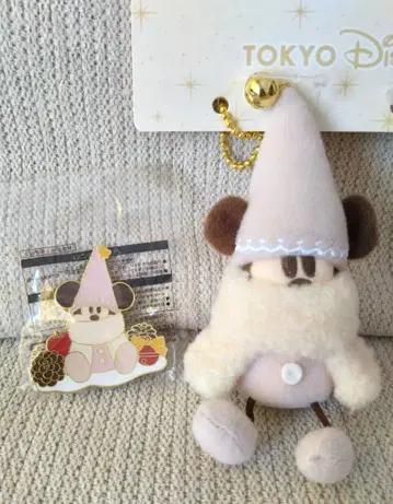 도쿄 디즈니 2025 릴린린 봉제 인형 참과 핀 배지 2세트