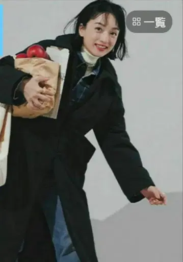 studio clip 타카야마 미야코 콜라보 따뜻한 코트 블랙