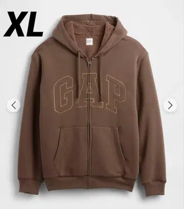 GAP 릴랙스 핏 GA 로고 보아 안감 집업 후드티 XL