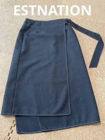 에스트네이션 랩스커트 블랙 36