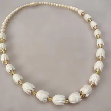 화이트 목걸이 약 45cm