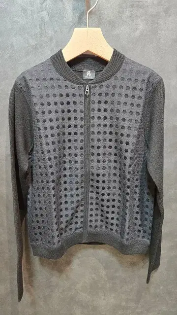 폴 스미스 블랙 도트 패턴 집업 가디건