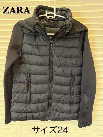 ZARA 후드 부착 다운 자켓 사이즈 24