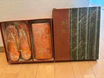 미사용 새상품!! 사카센 꽃무늬 일본 의류 신발 백 세트