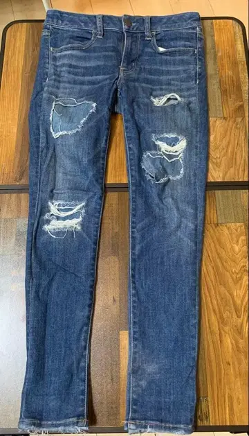 아메리칸 이글 데미지 스키니 청바지