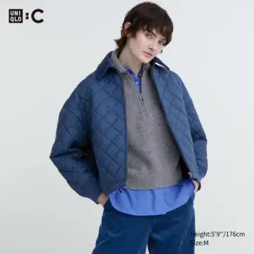 UNIQLO C 퍼프 테크 블루종 XL