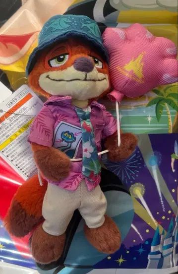 주토피아 닉 인형 배지 ZOOTOPIA 키링