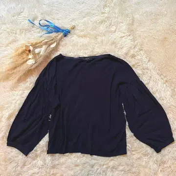 [컴시즘] 네이비 긴팔 니트 소매 벌룬 디자인 사이즈 9 (M)