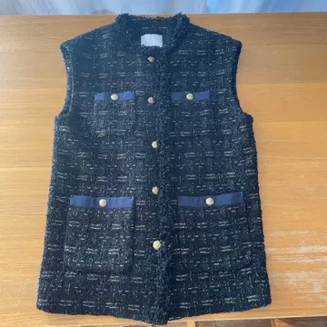 STRASBURGO 다크 네이비 트위드 베스트