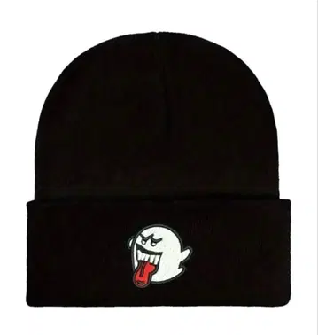 미사용 새상품 자수 니트 모자 테레사 블랙 마리오 유니버셜