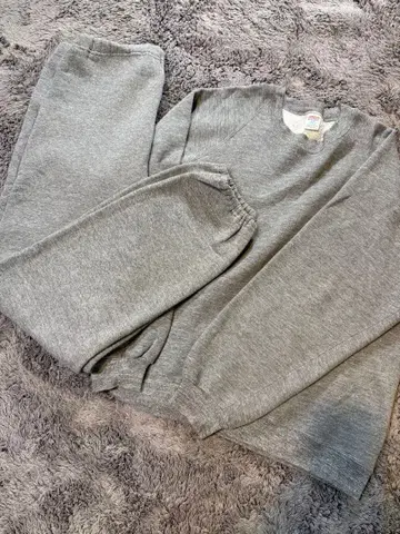 JERZEES 그레이 맨투맨 스웨트 팬츠 세트