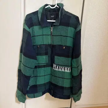 PLEASURES x HUF 체크 셔츠 자켓